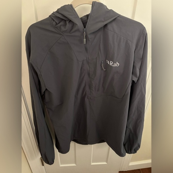 Rab Men's Charcoal Windbreaker Jacket Lg - Picture 1 of 6